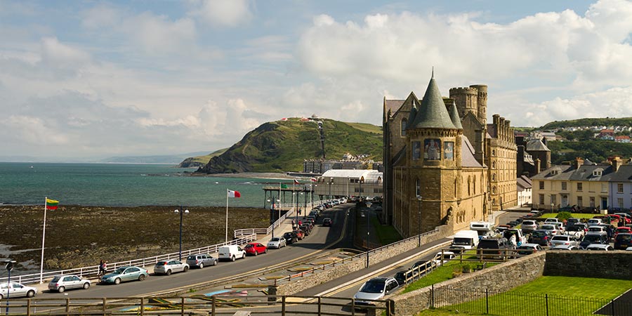 Enjoying a Welsh lesson in Aberystwyth